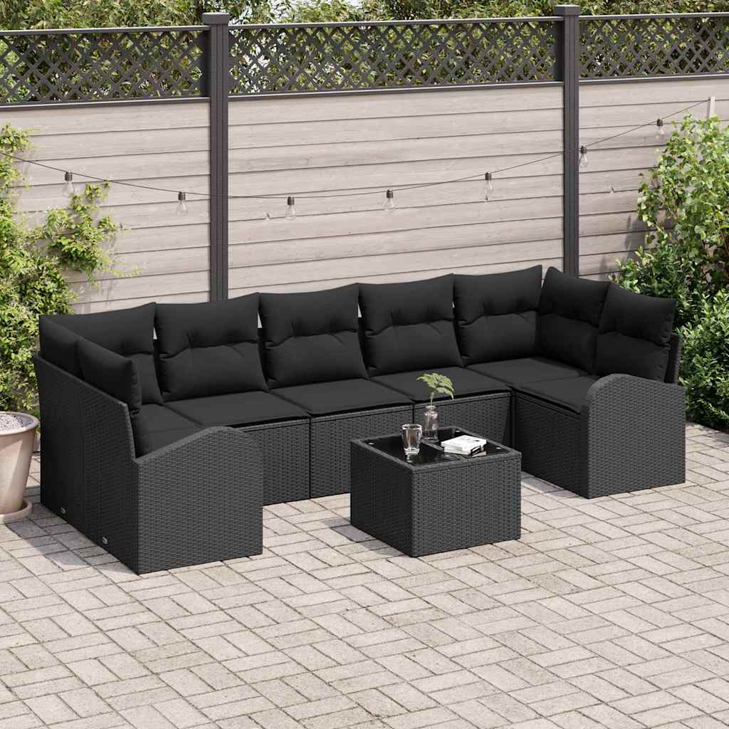 Gartensofa-set Schwarz 55 x 55 x 37 cm Poly-Rattan
