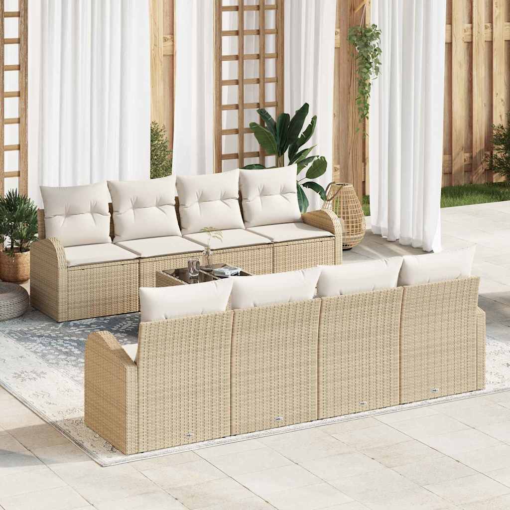 Gartensofa-set Beige 55 x 55 x 37 cm Poly-Rattan