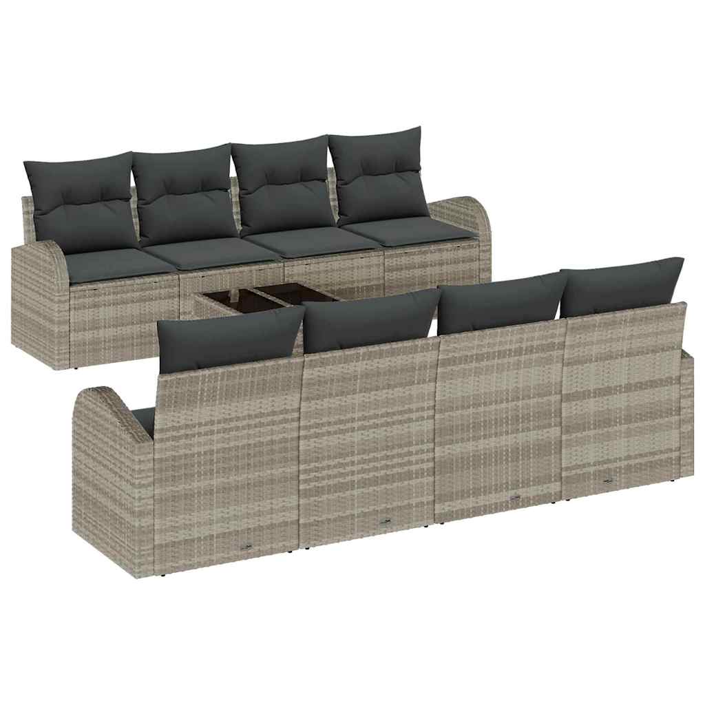 Gartensofa-set Hellgrau 55 x 55 x 37 cm Poly-Rattan