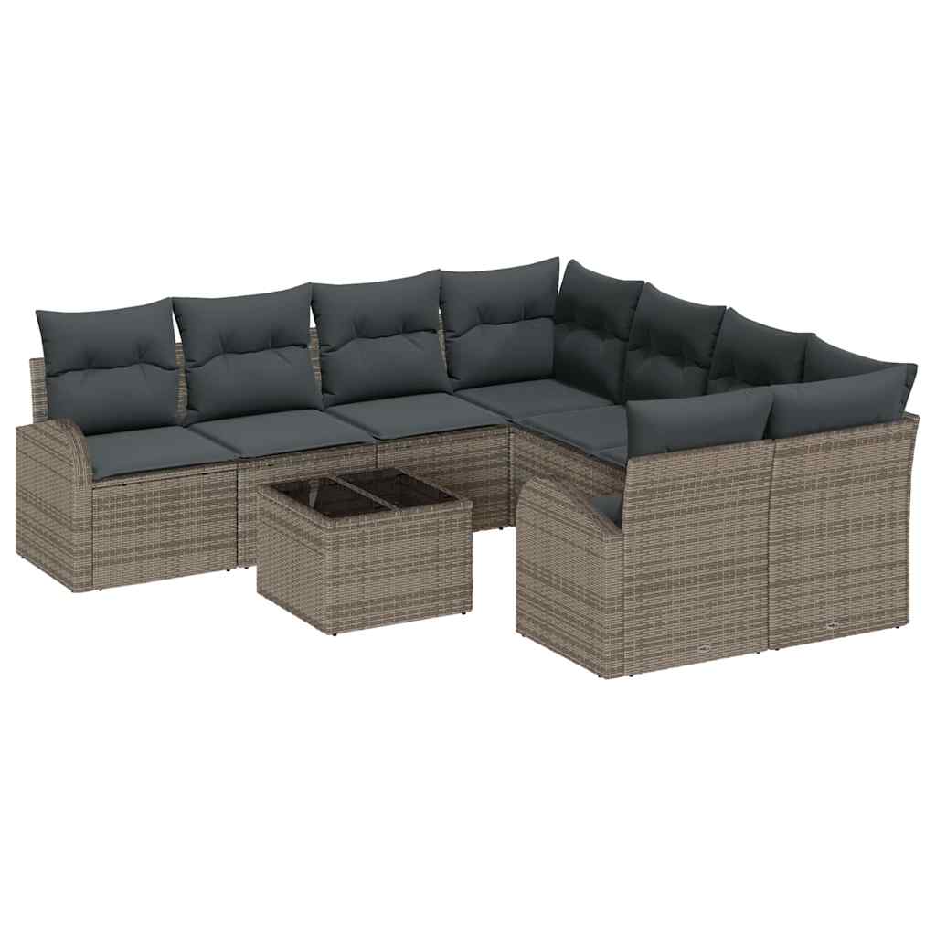 Gartensofa-set Grau 55 x 55 x 37 cm Poly-Rattan