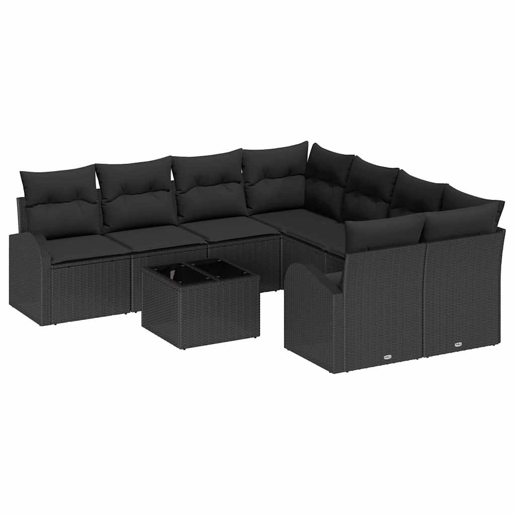 Gartensofa-set Schwarz 55 x 55 x 37 cm Poly-Rattan