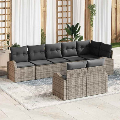 Gartensofa-set 8 stk. 8-Sitzer Poly-Rattan