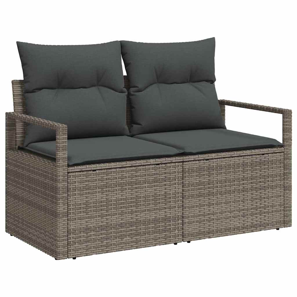 Sofa Set 7 stk. 6-Sitzanzahl Grau Poly Rattan