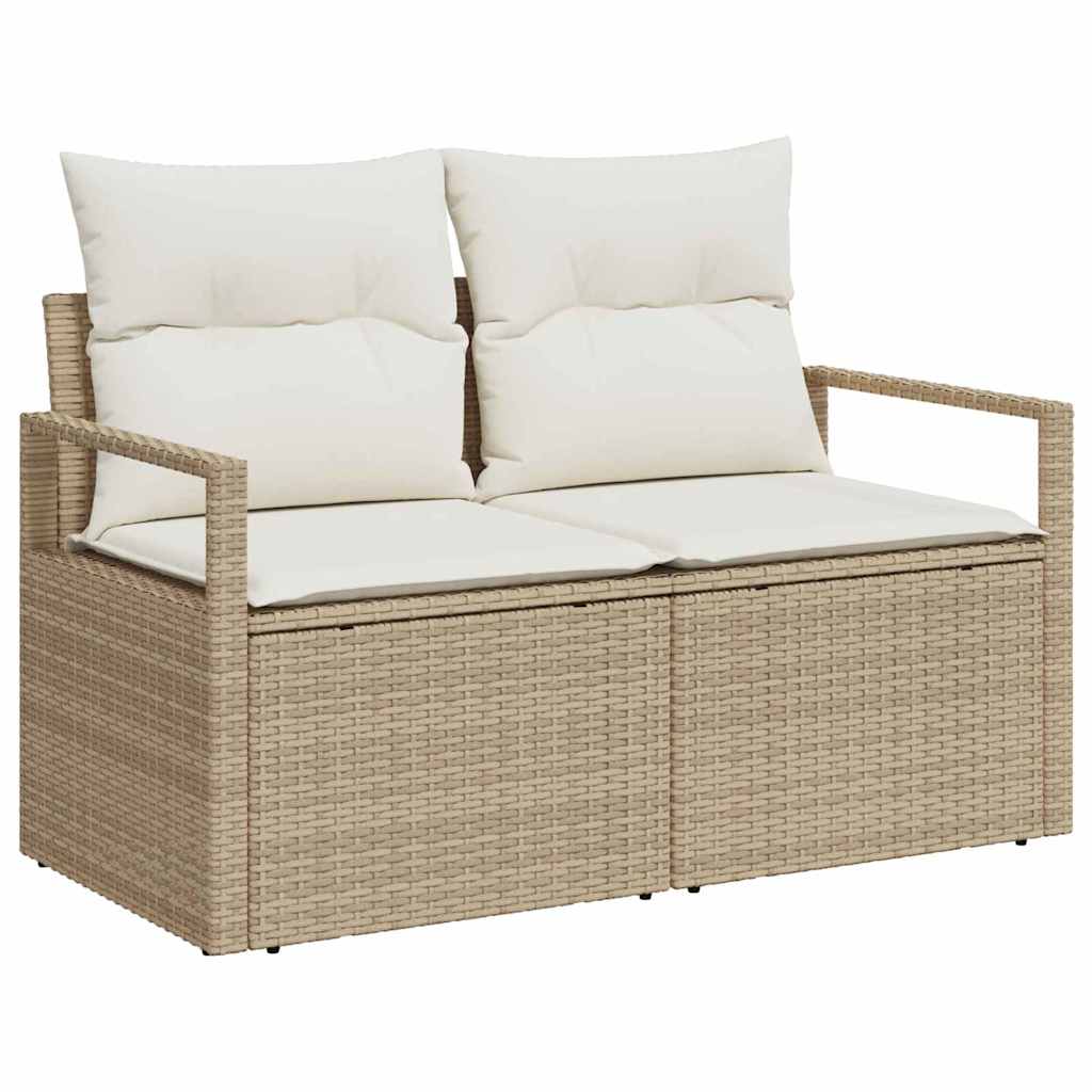 Sofa Set 5 stk. Beige [Synthetisch]: Poly Rattan