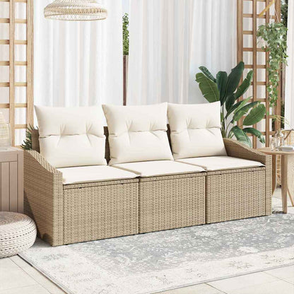 Sofa Set 3 stk. Beige [Synthetisch]: Poly Rattan