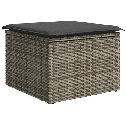 Sofa Set 4 stk. Grau [Synthetisch]: Poly Rattan