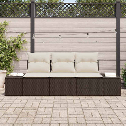 Sofa Set 3 stk. Braun [Synthetisch]: Poly Rattan