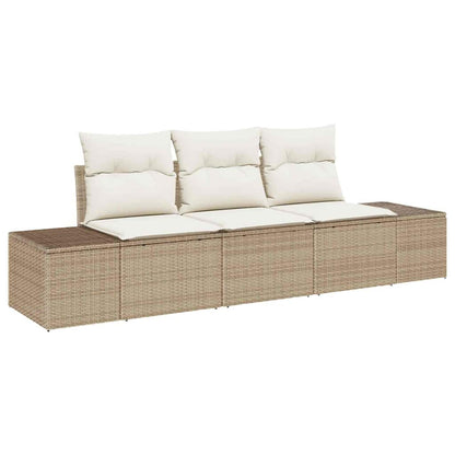 Sofa Set 3 stk. Beige [Synthetisch]: Poly Rattan