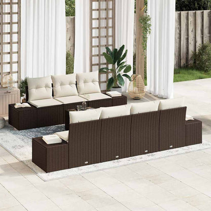 Sofa Set 8 stk. Braun [Synthetisch]: Poly Rattan