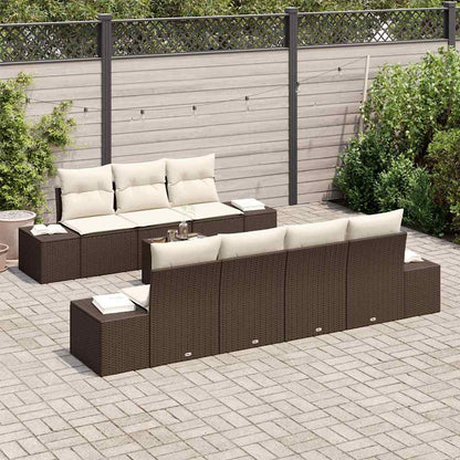 Sofa Set 8 stk. Braun [Synthetisch]: Poly Rattan