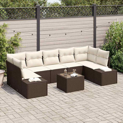Sofa Set 8 stk. Braun [Synthetisch]: Poly Rattan