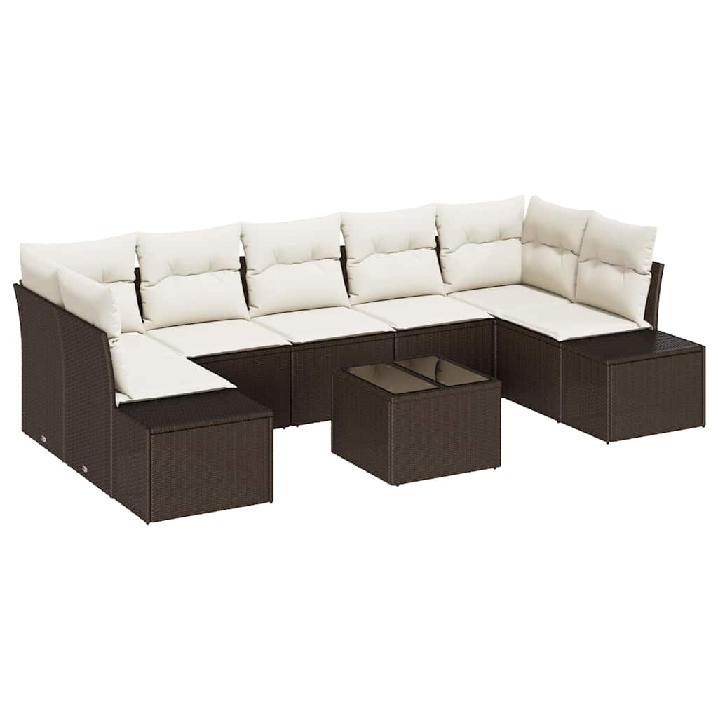 Sofa Set 8 stk. Braun [Synthetisch]: Poly Rattan