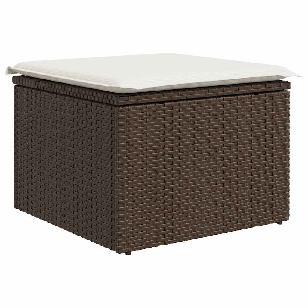 Gartensofa-set 6 stk. Braun Poly-Rattan