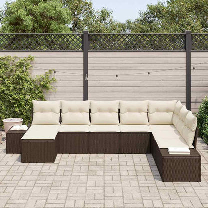 Gartensofa-set 8 stk. Poly-Rattan