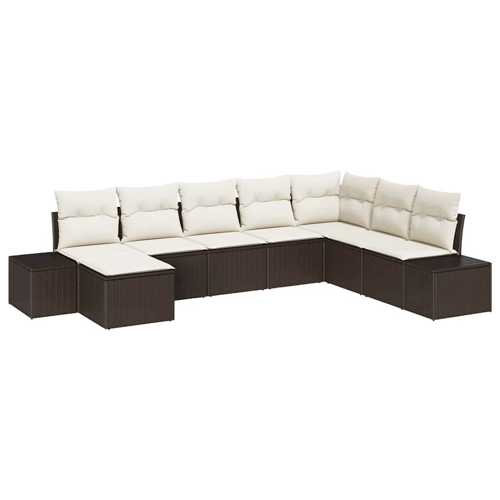 Gartensofa-set 8 Stk. Poly-Rattan