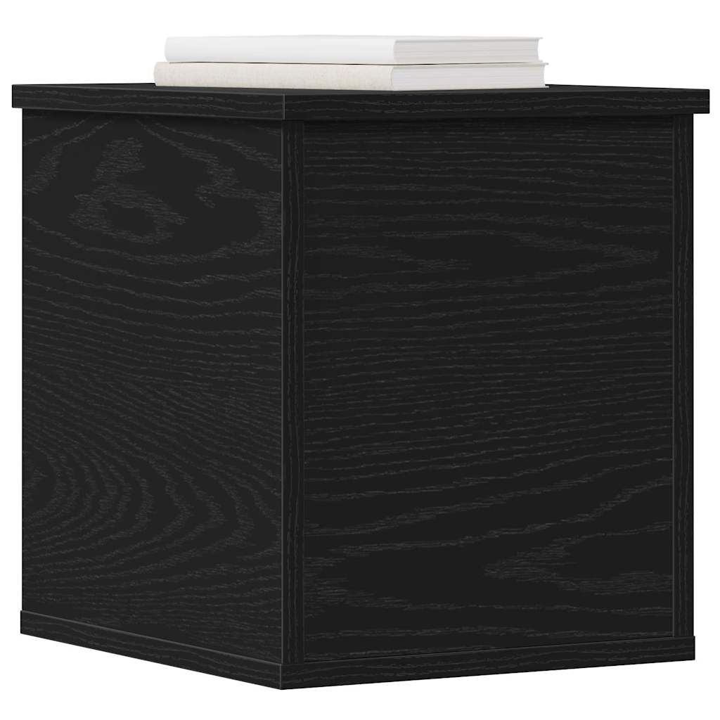 Aufbewahrungsbox Schwarz Eichen-Optik 30 x 35 x 35 cm