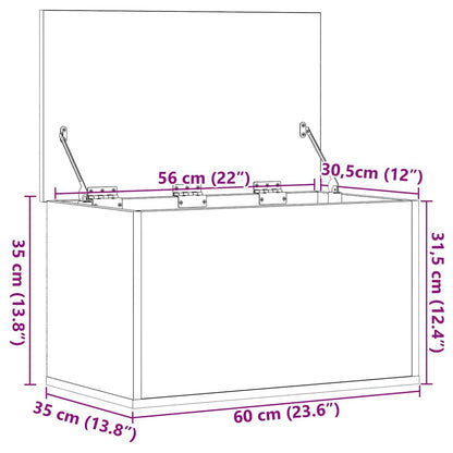 Aufbewahrungsbox Altholz 60 x 35 x 35 cm Holzwerkstoff