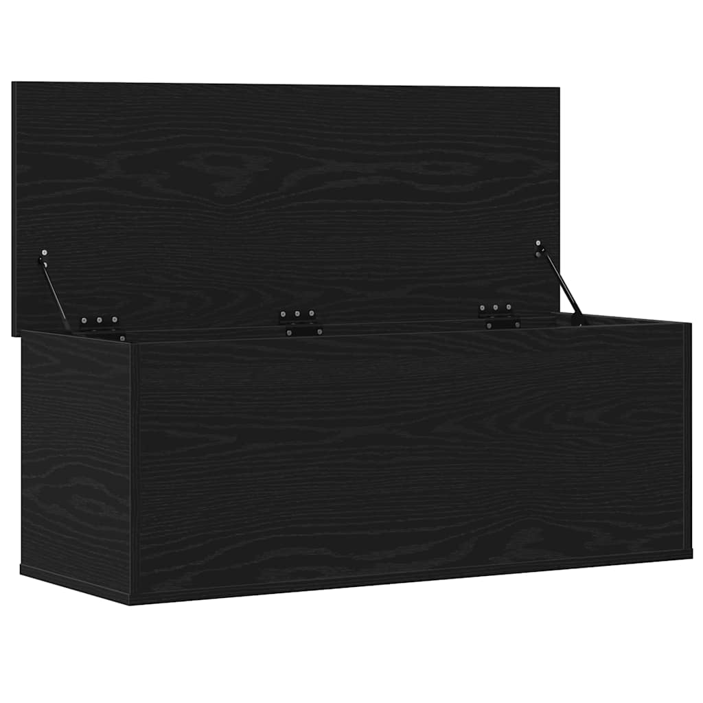Aufbewahrungsbox Schwarz Eichen-Optik 90 x 35 x 35 cm