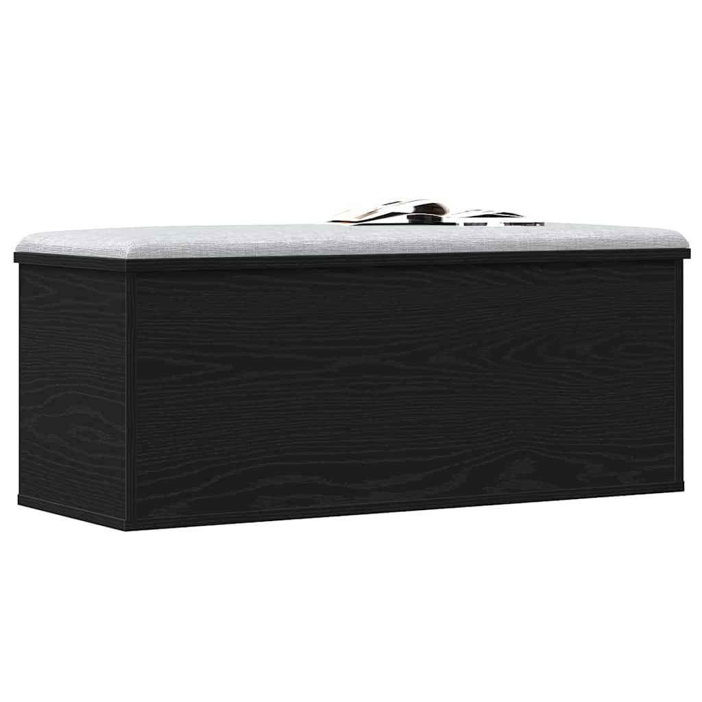 Aufbewahrungsbox Schwarz Eichen-Optik 90 x 35 x 35 cm