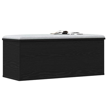 Aufbewahrungsbox Schwarz Eichen-Optik 90 x 35 x 35 cm