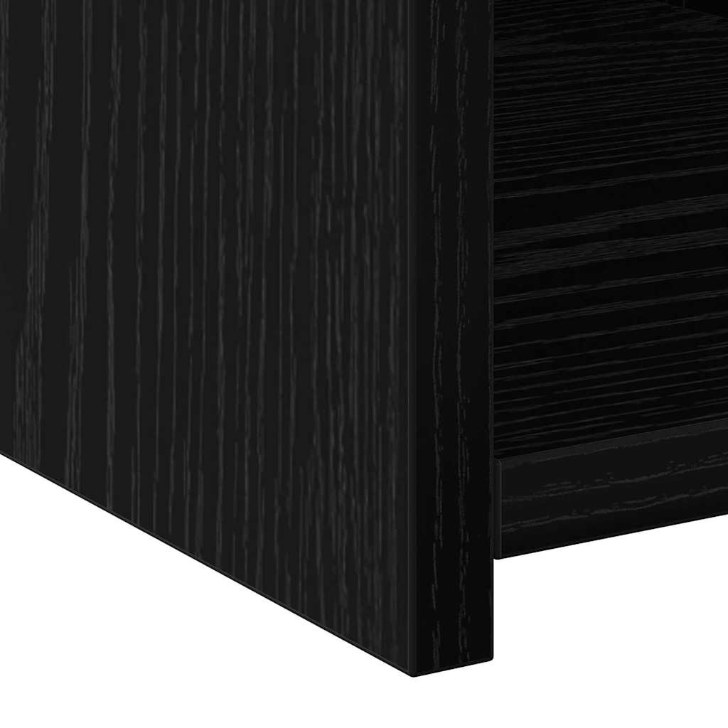 Bücherregal Schwarz Eichen-Optik 30 x 42,4 x 185,2 cm