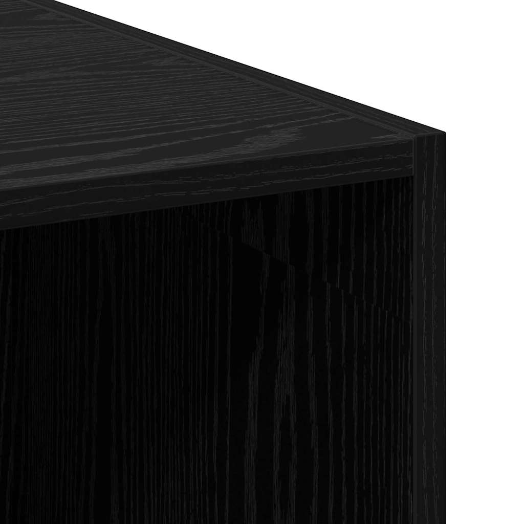 Bücherregal Schwarz Eichen-Optik 30 x 42,4 x 185,2 cm
