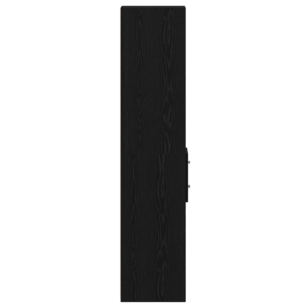 Bücherregal Schwarz Eichen-Optik 30 x 42,4 x 185,2 cm