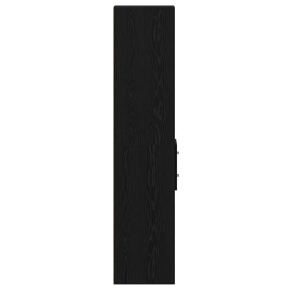Bücherregal Schwarz Eichen-Optik 30 x 42,4 x 185,2 cm