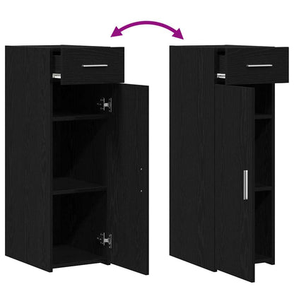 Sideboard mit Schubladen Schwarz Eichen-Optik 30 x 42,5 x 93 cm