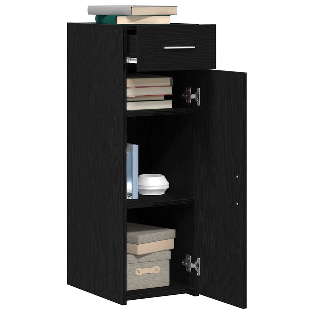 Sideboard mit Schubladen Schwarz Eichen-Optik 30 x 42,5 x 93 cm
