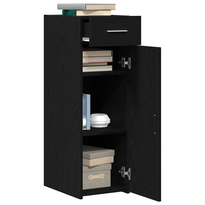 Sideboard mit Schubladen Schwarz Eichen-Optik 30 x 42,5 x 93 cm