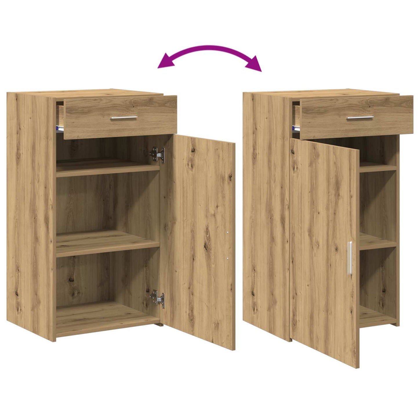 Sideboard Artisan-Eiche 50 x 42,5 x 93 cm