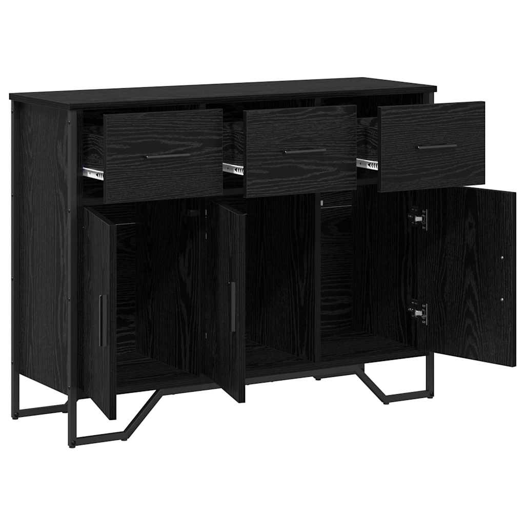 Sideboard Schwarz Eichen-Optik 97 x 32,5 x 74,5 cm