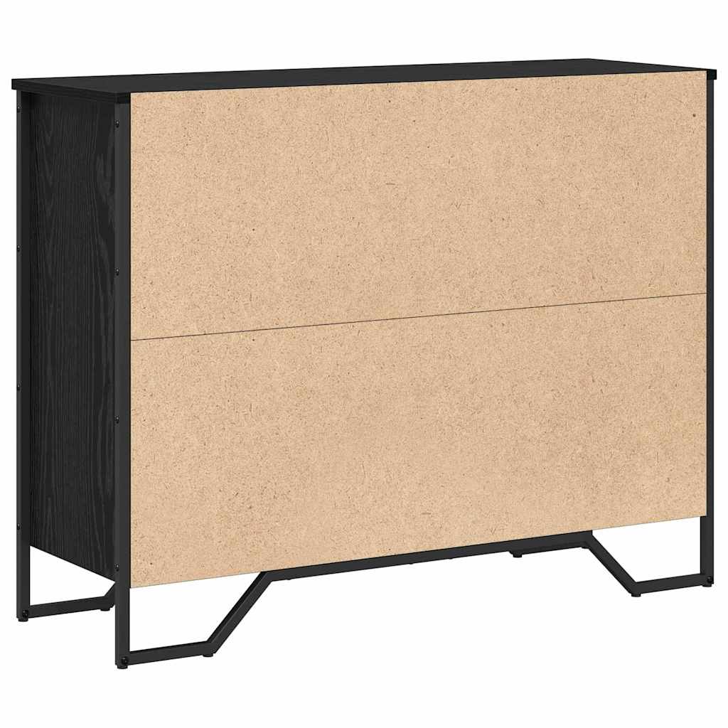 Sideboard Schwarz Eichen-Optik 97 x 32,5 x 74,5 cm