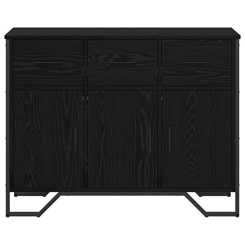 Sideboard Schwarz Eichen-Optik 97 x 32,5 x 74,5 cm