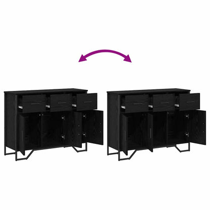 Sideboard Schwarz Eichen-Optik 97 x 32,5 x 74,5 cm