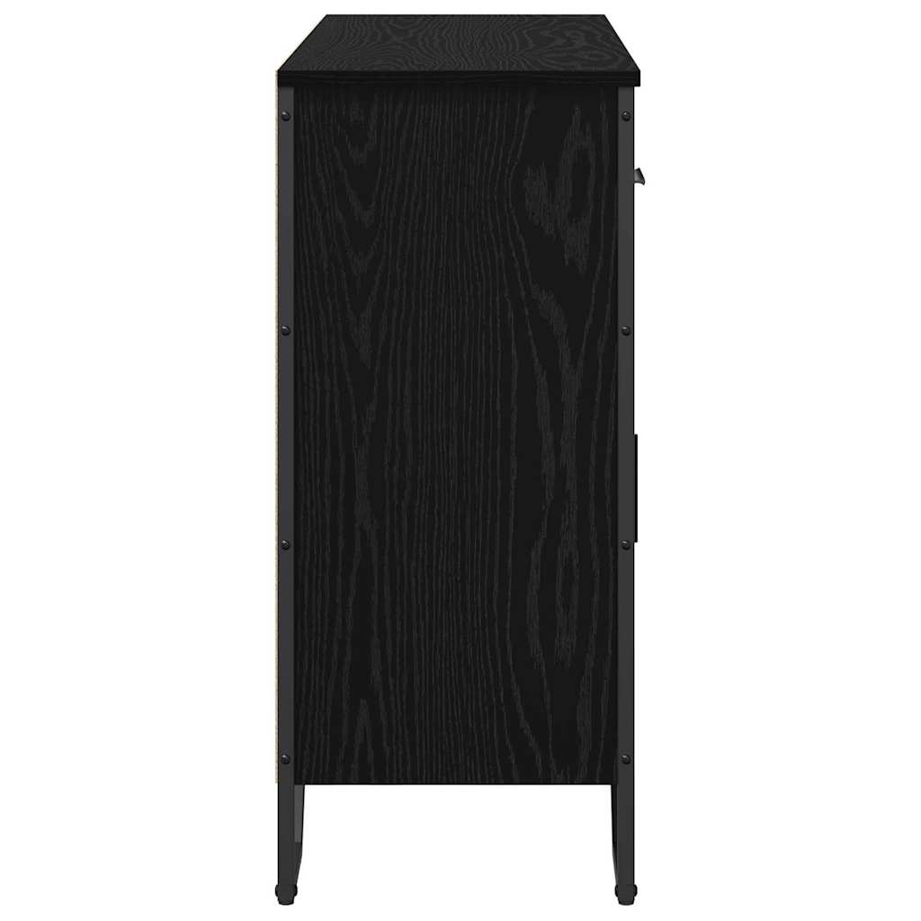Sideboard Schwarz Eichen-Optik 97 x 32,5 x 74,5 cm