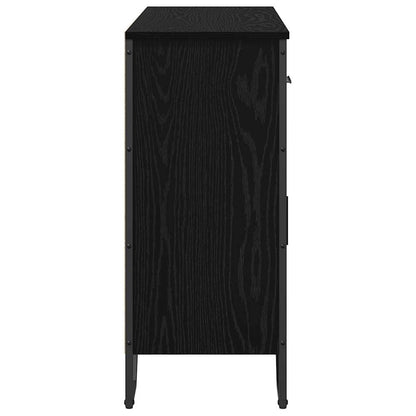 Sideboard Schwarz Eichen-Optik 97 x 32,5 x 74,5 cm