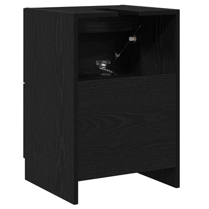 Badezimmerschrank Schwarz Eichen-Optik 40 x 37 x 59 cm