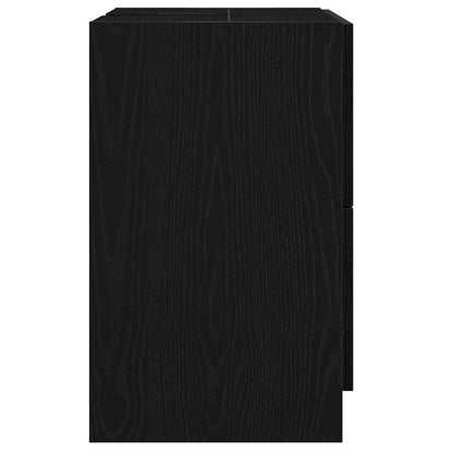 Badezimmerschrank Schwarz Eichen-Optik 59 x 37 x 59 cm