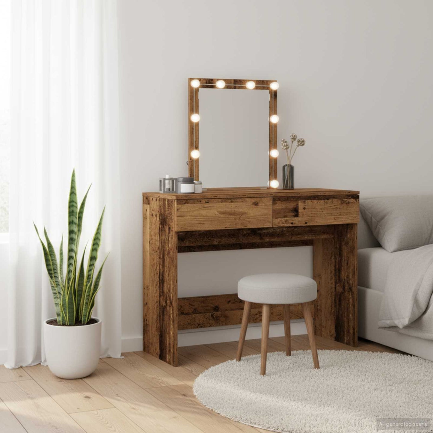 Schminktisch Altholz 100 x 40 x 130 cm Holzwerkstoff