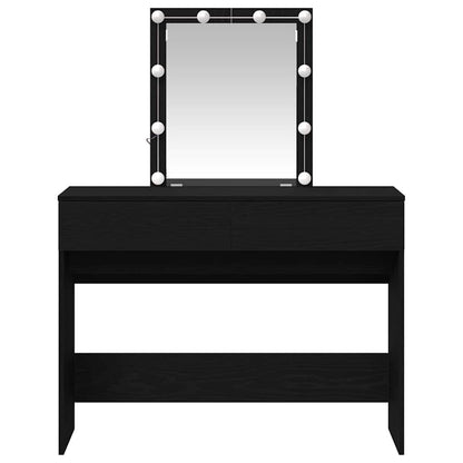 Schminktisch Schwarz Eichen-Optik 100 x 40 x 130 cm