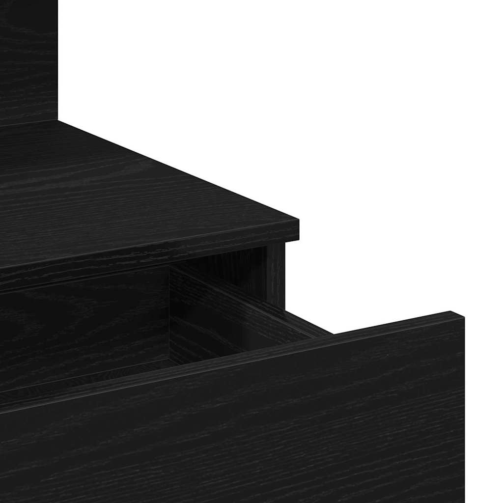 Schminktisch Schwarz Eichen-Optik 100 x 40 x 130 cm