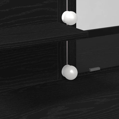 Schminktisch Schwarz Eichen-Optik 100 x 40 x 130 cm