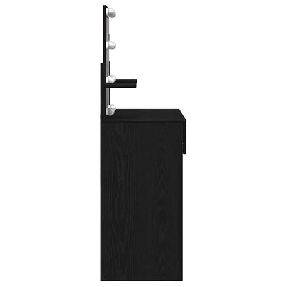 Schminktisch Schwarz Eichen-Optik 100 x 40 x 130 cm