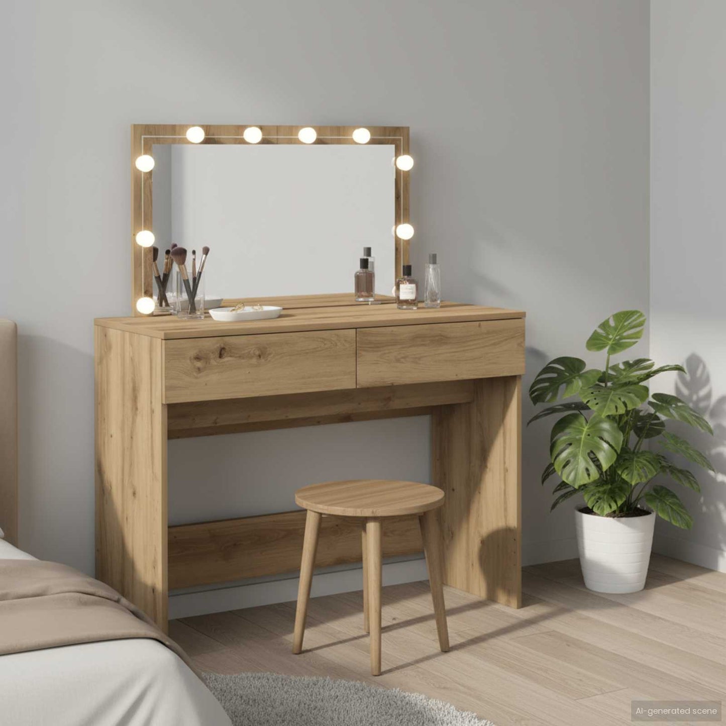 Schminktisch Artisan-Eiche 100 x 40 x 120 cm Holzwerkstoff