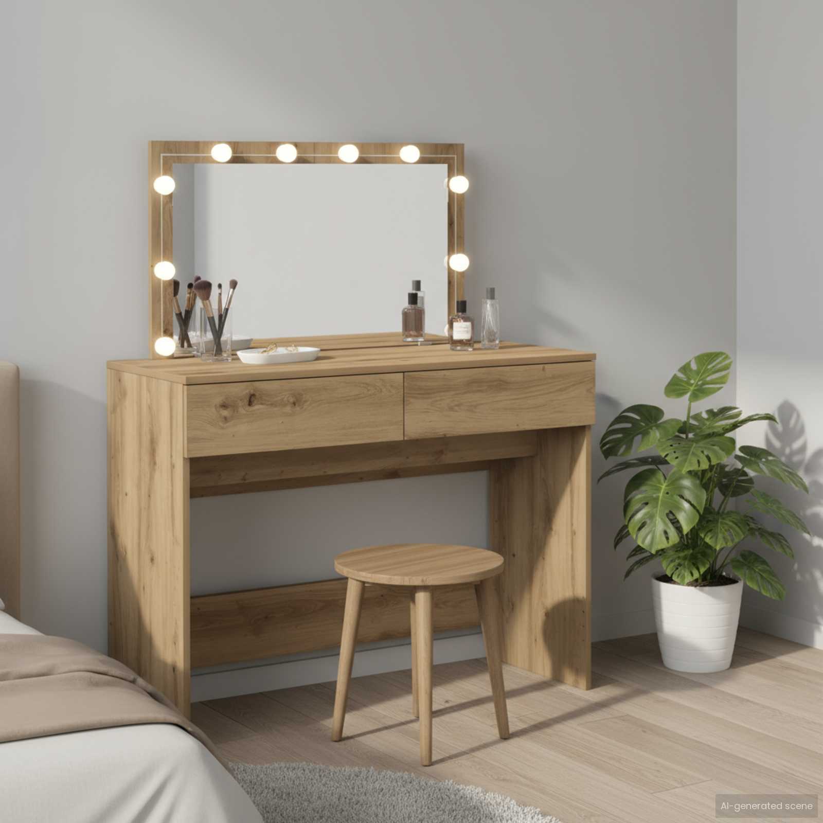 Schminktisch Artisan-Eiche 100 x 40 x 120 cm Holzwerkstoff
