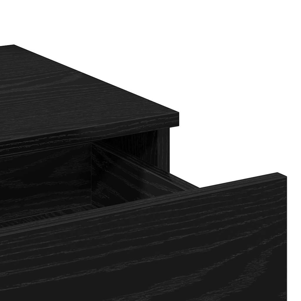 Schminktisch Schwarz Eichen-Optik 100 x 40 x 120 cm
