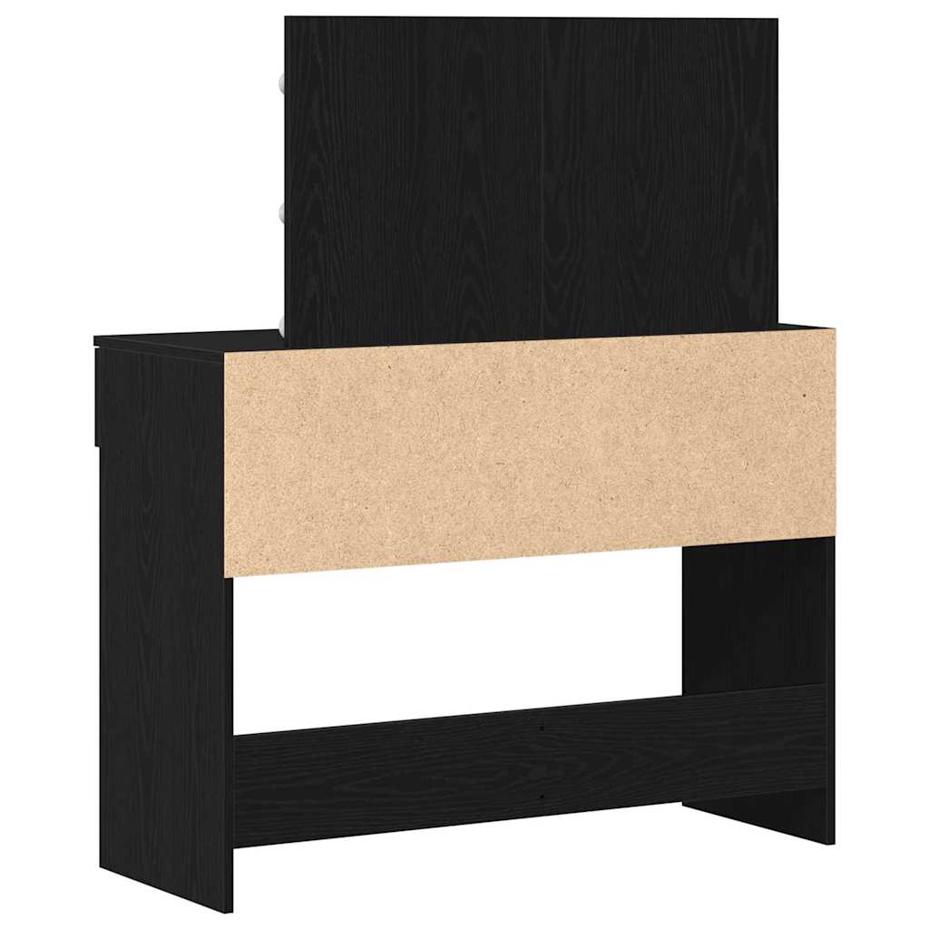 Schminktisch Schwarz Eichen-Optik 100 x 40 x 120 cm