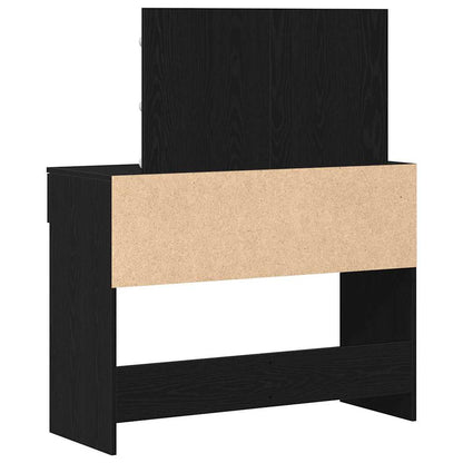Schminktisch Schwarz Eichen-Optik 100 x 40 x 120 cm